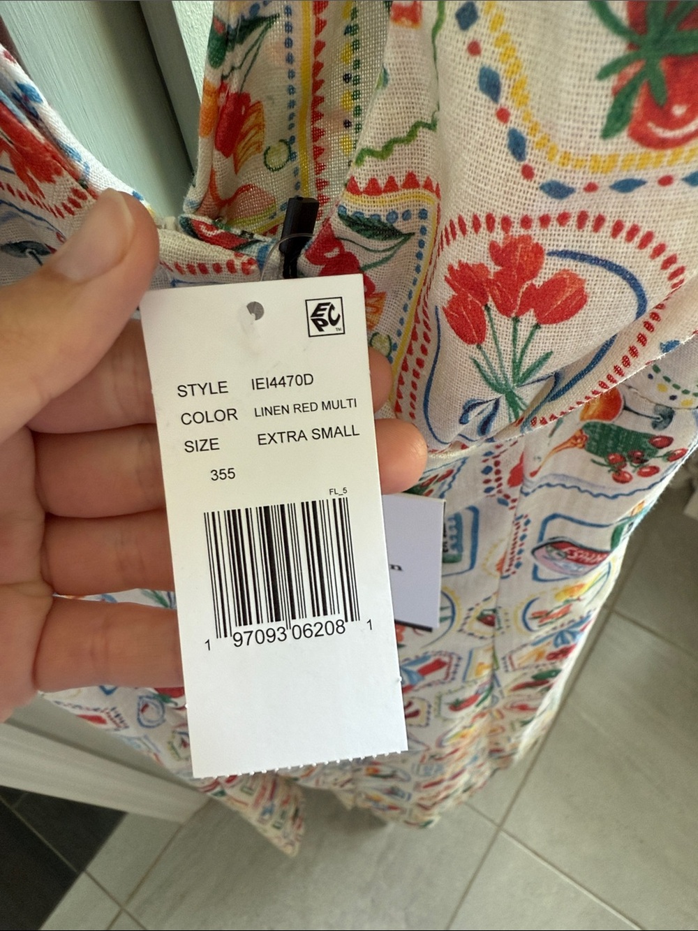 En Saison White Midi Dress with Multicolor Floral Patchwork - Picture 7 of 7
